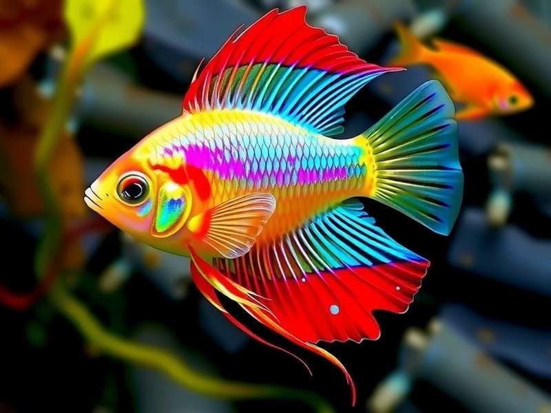 Tropical Fish Fantasy India Featured Fish Species Tropical Fish Fantasy India Fish Collection - Showing Paradise Fish, Glassy Fish, and Flame Gourami